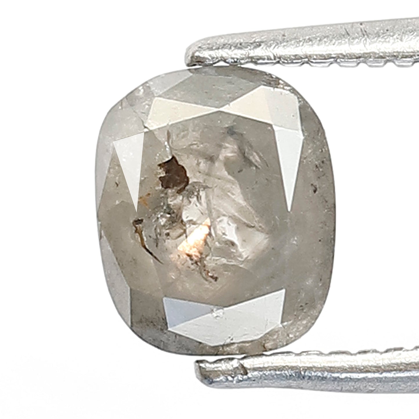 1.07 CT Oval Shape Salt and Pepper Diamond, Natural Grayish Loose Conflict Free Diamond For Engagement Ring