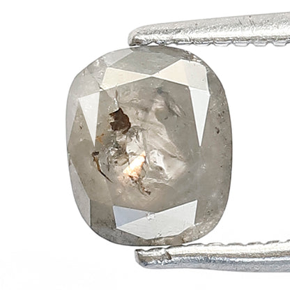 1.07 CT Oval Shape Salt and Pepper Diamond, Natural Grayish Loose Conflict Free Diamond For Engagement Ring