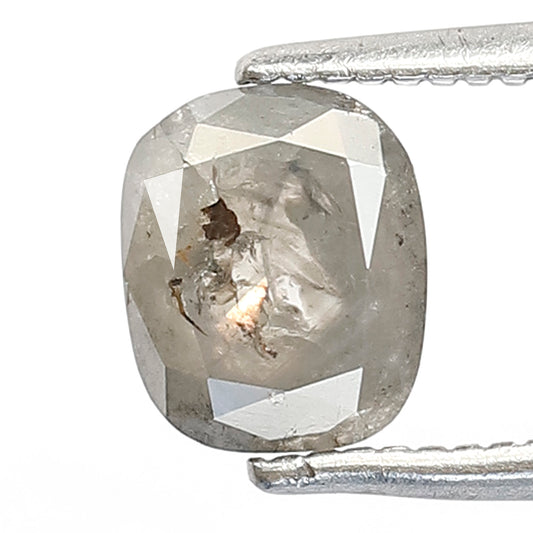 1.07 CT Oval Shape Salt and Pepper Diamond, Natural Grayish Loose Conflict Free Diamond For Engagement Ring