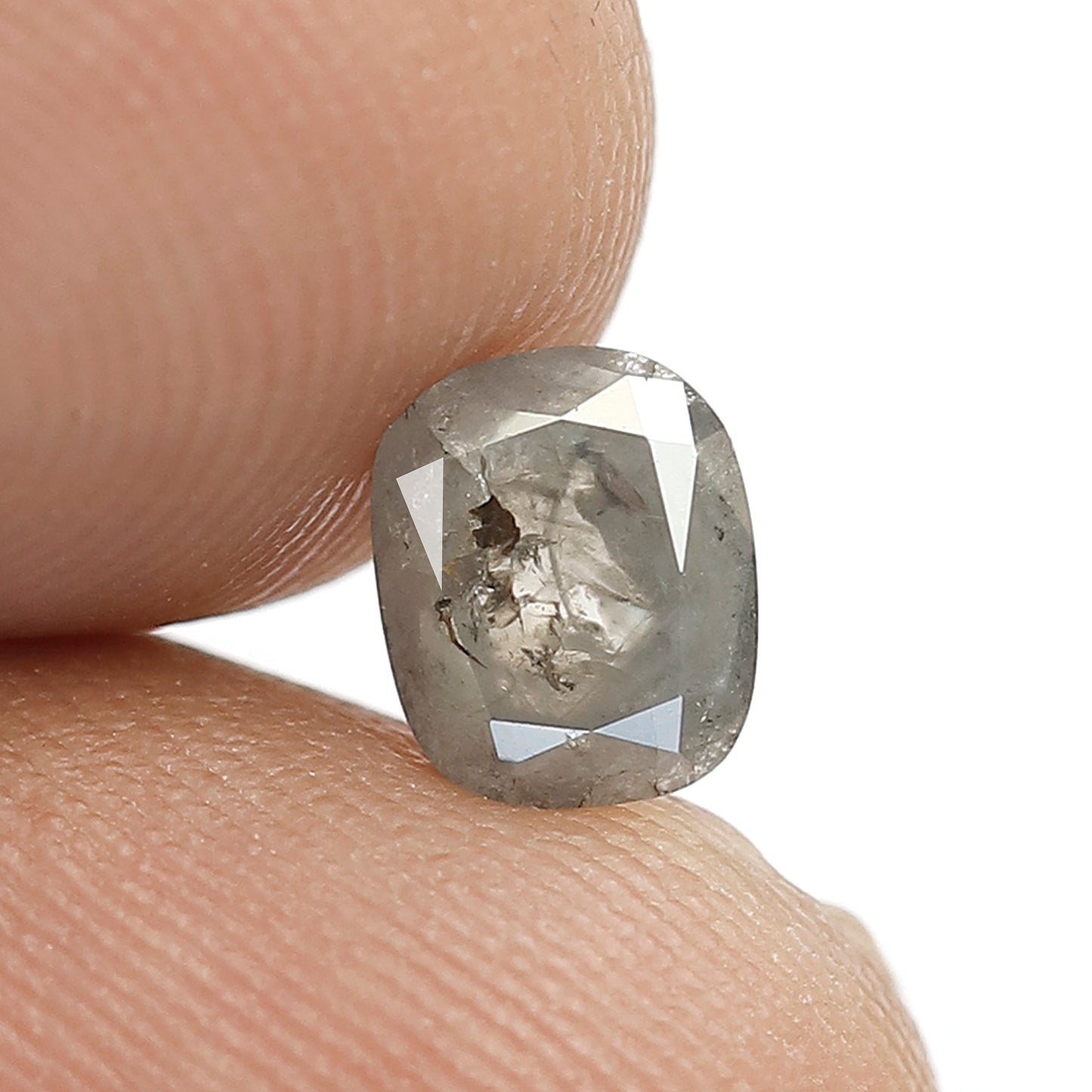 1.07 CT Oval Shape Salt and Pepper Diamond, Natural Grayish Loose Conflict Free Diamond For Engagement Ring