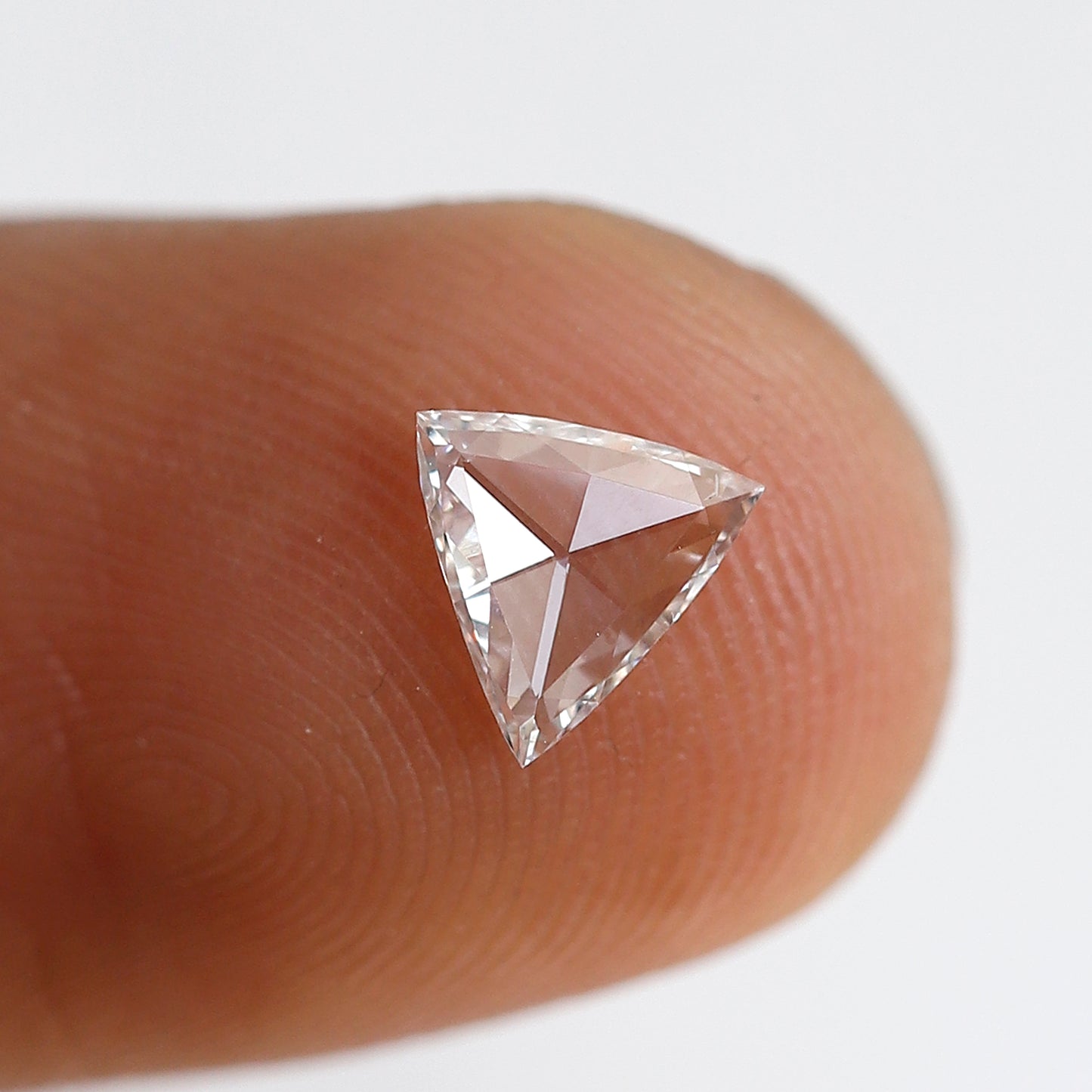 0.31 CT Triangle shape Natural Loose EF color VVS-VS clarity 6.10 mm Rose cut Diamond