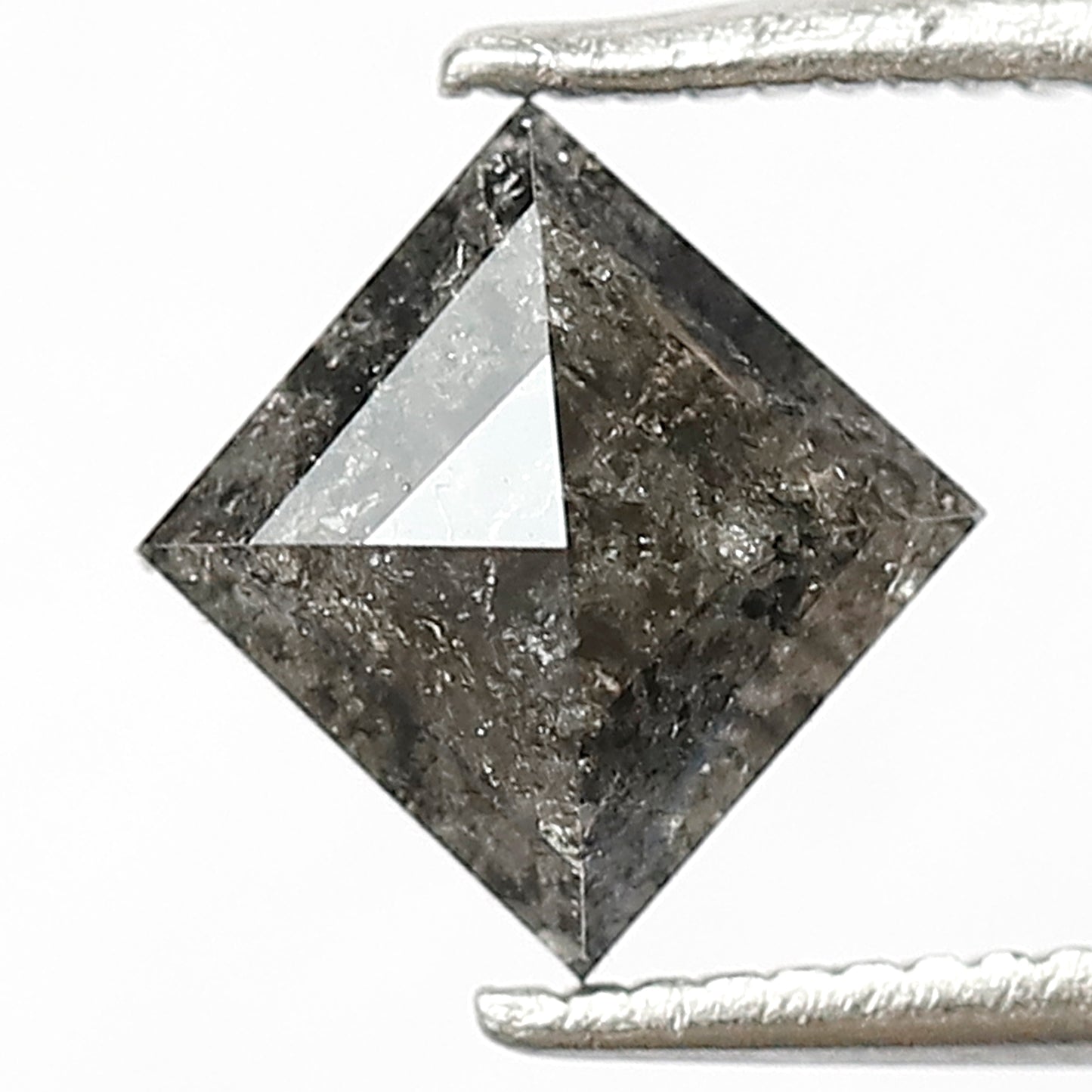 0.97 CT Conflict Free Geometric cut Loose Diamond, Natural Salt and Pepper Ethical Diamond For Custom Pendant and Ring