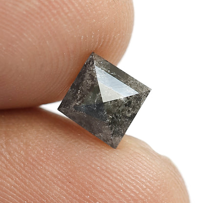 0.97 CT Conflict Free Geometric cut Loose Diamond, Natural Salt and Pepper Ethical Diamond For Custom Pendant and Ring