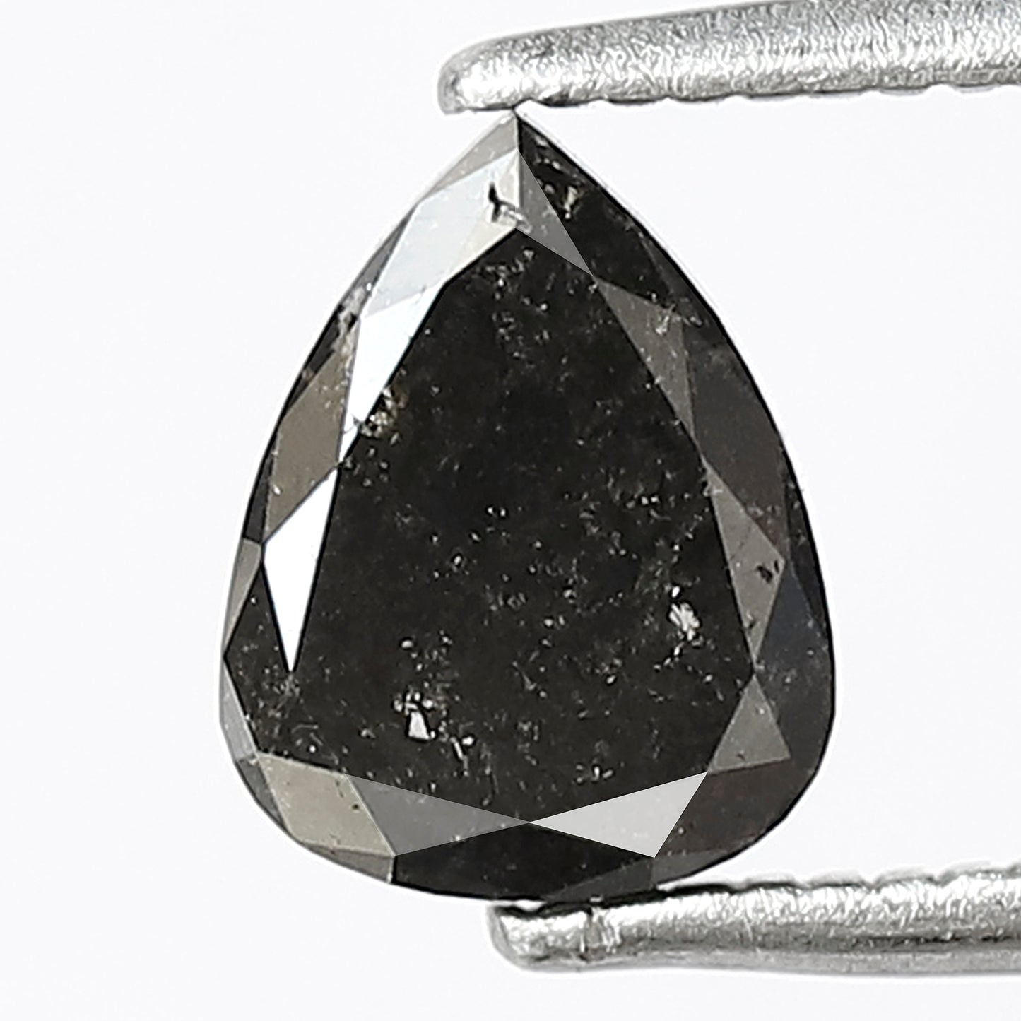 1.10 Ct Pear Shape Earth Mined Diamond | Gray Black Salt and Pepper Loose Diamond | Natural Conflict Free Engagement Ring Stone