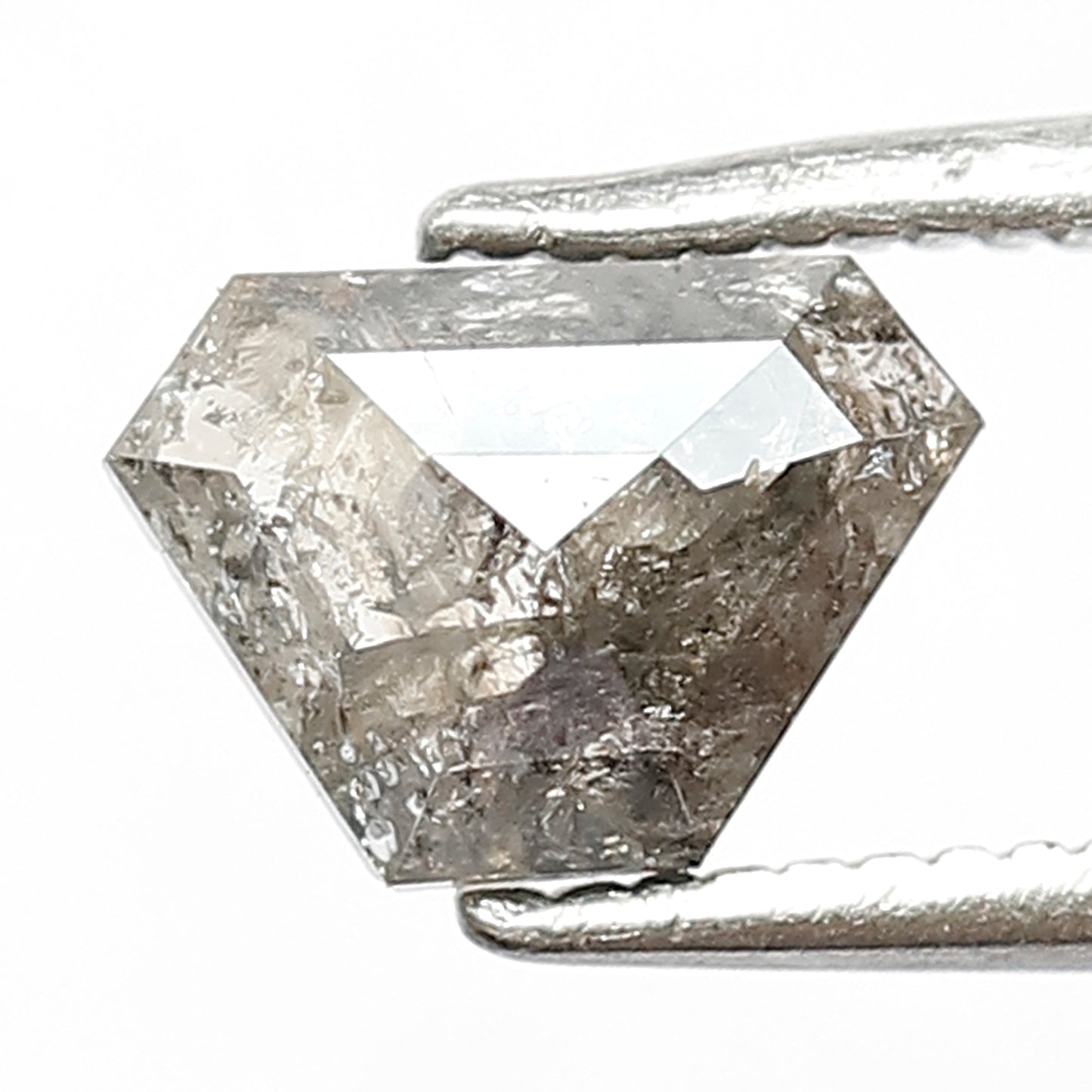 0.81 CT Geometric cut Salt and Pepper Diamond, Natural Gray Black Loose Earth Mined Diamond