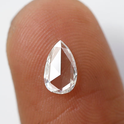 0.38 CT Pear Shape Rose Cut Diamond 7 MM FG Color VS Clarity Natural Loose Diamond