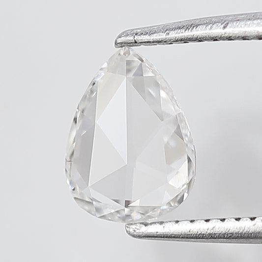 0.47 Ct Pear Shape Rose Cut Diamond 7 mm EF color VS Clarity Natural Loose Diamond