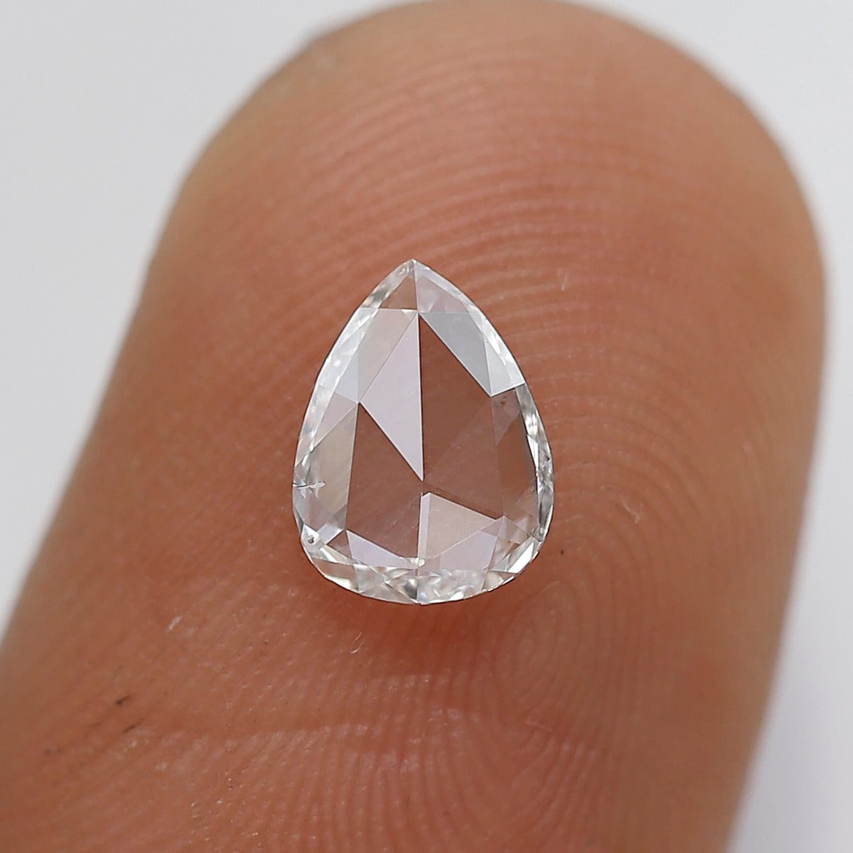 0.47 Ct Pear Shape Rose Cut Diamond 7 mm EF color VS Clarity Natural Loose Diamond