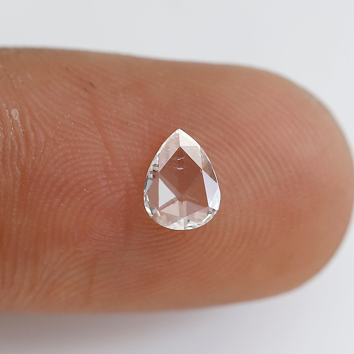 0.34 Ct Pear Shape Rose Cut Diamond 6 mm FG Color VS SI Clarity Natural Loose Diamond