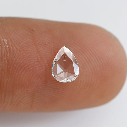 0.34 Ct Pear Shape Rose Cut Diamond 6 mm FG Color VS SI Clarity Natural Loose Diamond