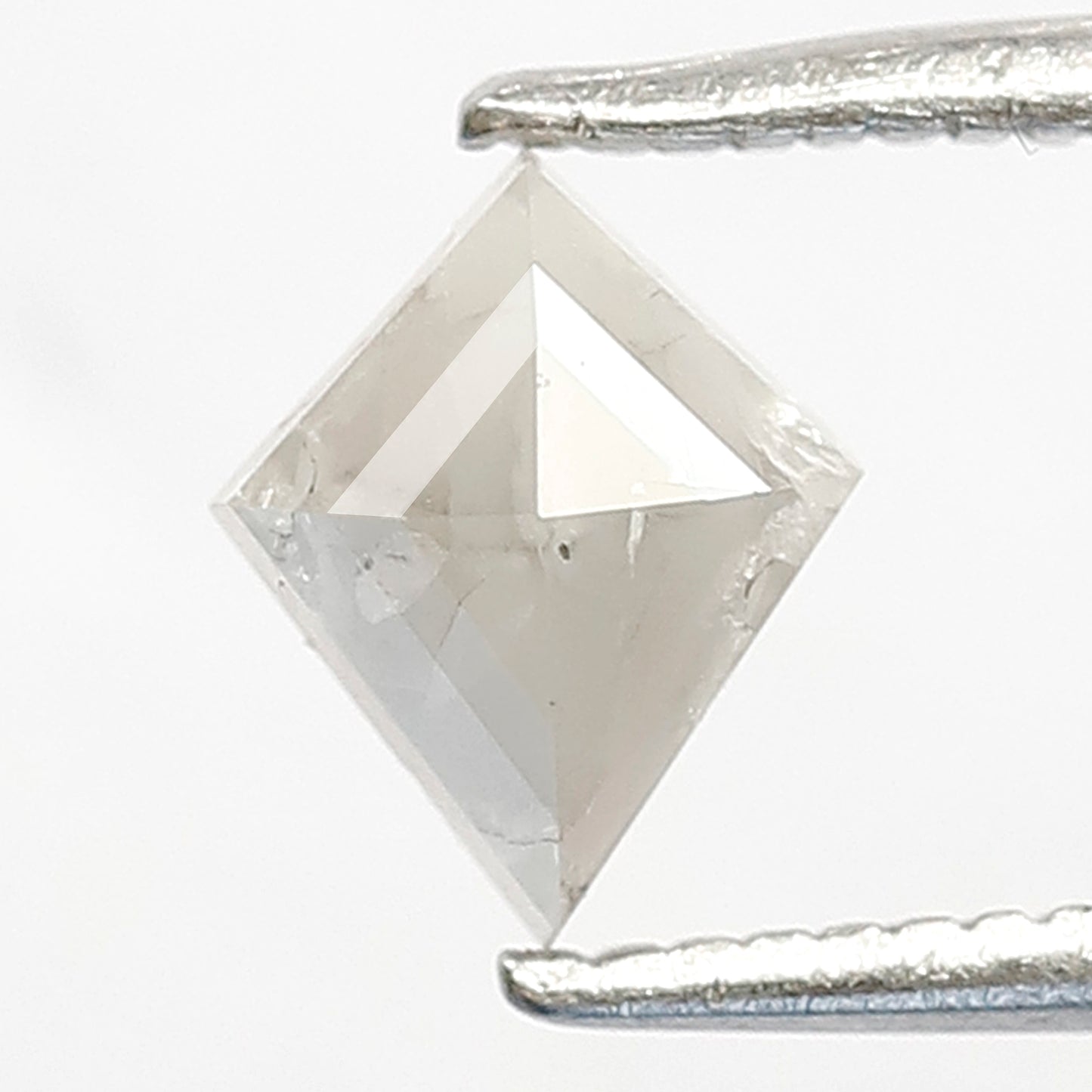 0.49 CT Misty Gray Kite Shape Diamond, 6.70 x 5.50 mm Natural Salt and Pepper Earth Mined Diamond For Wedding Band