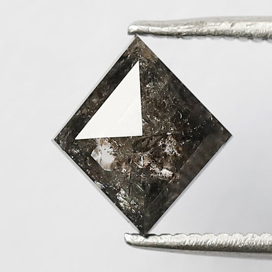 1.85 CT Kite Shape Natural Splendid Grey Black Color Salt and Pepper Diamond