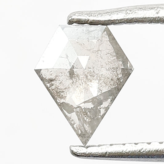 0.44 CT Geometric cut Loose Diamond, Natural Salt and Pepper Diamond, Translucent Stone for Engagement Ring or Pendant