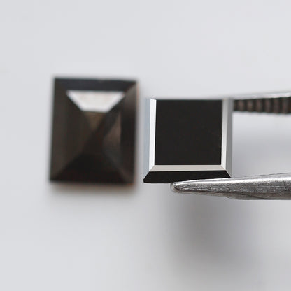 Geometric cut 3.26 Ct Black Diamond Pair, Natural Treated Loose Diamonds for Wedding Jewelry