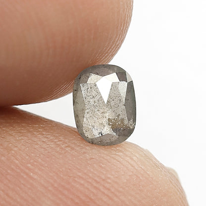 0.41 CT Translucent Oval Shape Earth Mined Diamond, 5.50 mm Natural Salt and Pepper Loose Diamond
