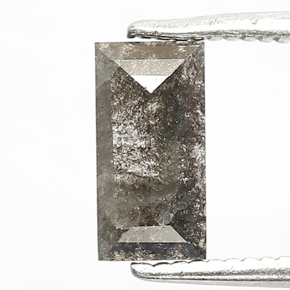 8.00 x 4.00 mm Baguette Shape Salt and Pepper Diamond, 0.63 CT Natural Loose Diamond, Earth Mined Conflict Free Stone for Ring