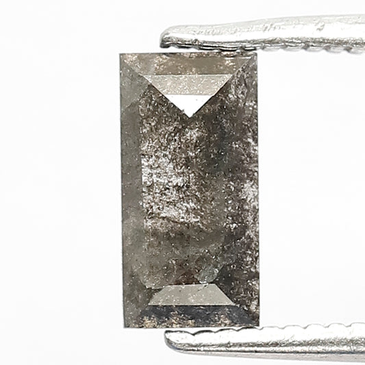 8.00 x 4.00 mm Baguette Shape Salt and Pepper Diamond, 0.63 CT Natural Loose Diamond, Earth Mined Conflict Free Stone for Ring