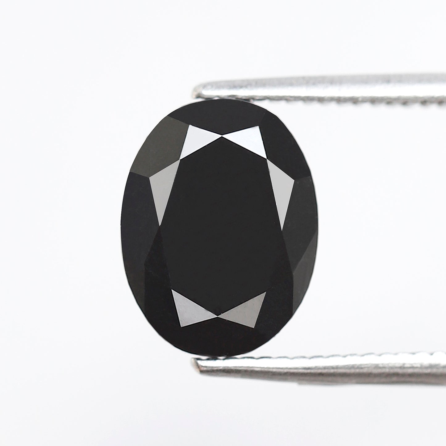 Oval Cut 2.22 Ct Black Diamond, Natural Treated Loose Diamond, 9.40 x 7.60 mm Stone for Custom Ring