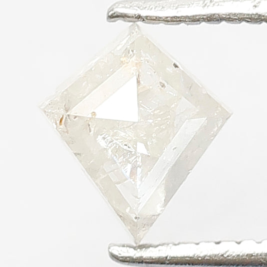 0.50 CT Kite Shape Natural Earth Mined Diamond, 6.80 x 6.00 mm Misty White Salt and Pepper Diamond For Custom Pendant and Ring