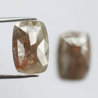 5.57 CT Pair of Fancy Greenish Red Long Geometric Shape Glaring Multi Faceted Loose Salt and Pepper Diamond Made For Antique Bride Jewelry