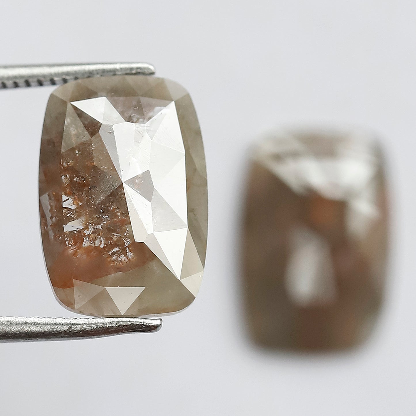 5.57 CT Pair of Fancy Greenish Red Long Geometric Shape Glaring Multi Faceted Loose Salt and Pepper Diamond Made For Antique Bride Jewelry