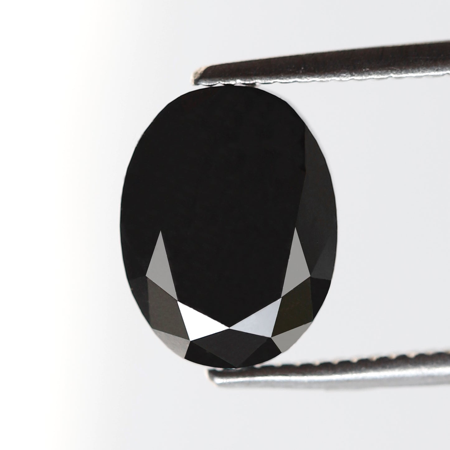 Oval Cut 2.22 Ct Black Diamond, Natural Treated Loose Diamond, 9.40 x 7.60 mm Stone for Custom Ring