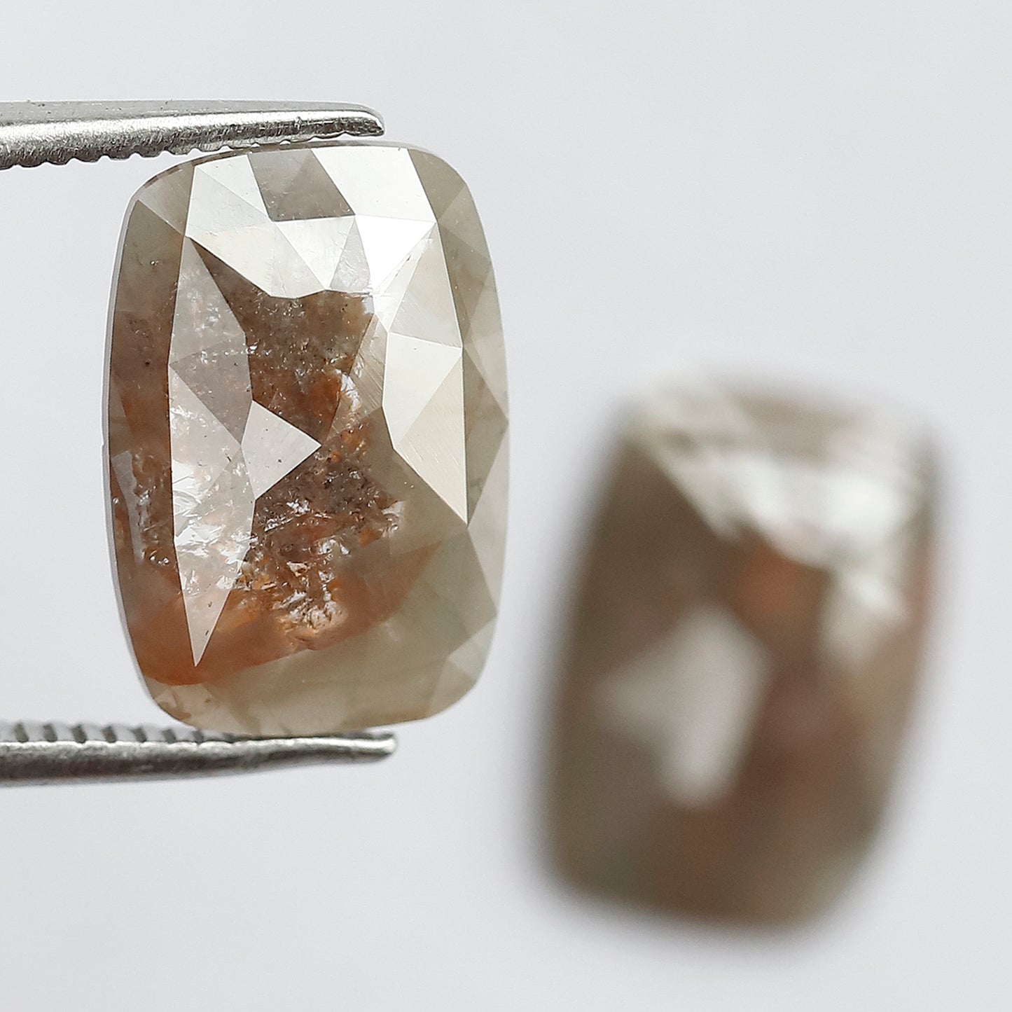 5.57 CT Pair of Fancy Greenish Red Long Geometric Shape Glaring Multi Faceted Loose Salt and Pepper Diamond Made For Antique Bride Jewelry