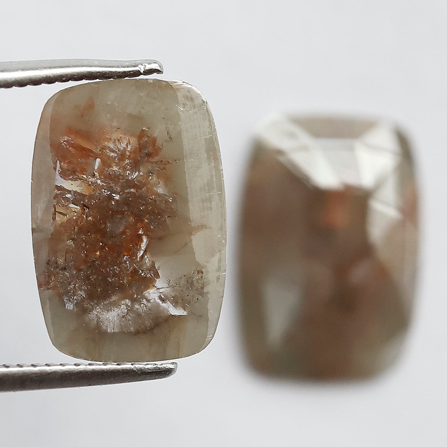 5.57 CT Pair of Fancy Greenish Red Long Geometric Shape Glaring Multi Faceted Loose Salt and Pepper Diamond Made For Antique Bride Jewelry