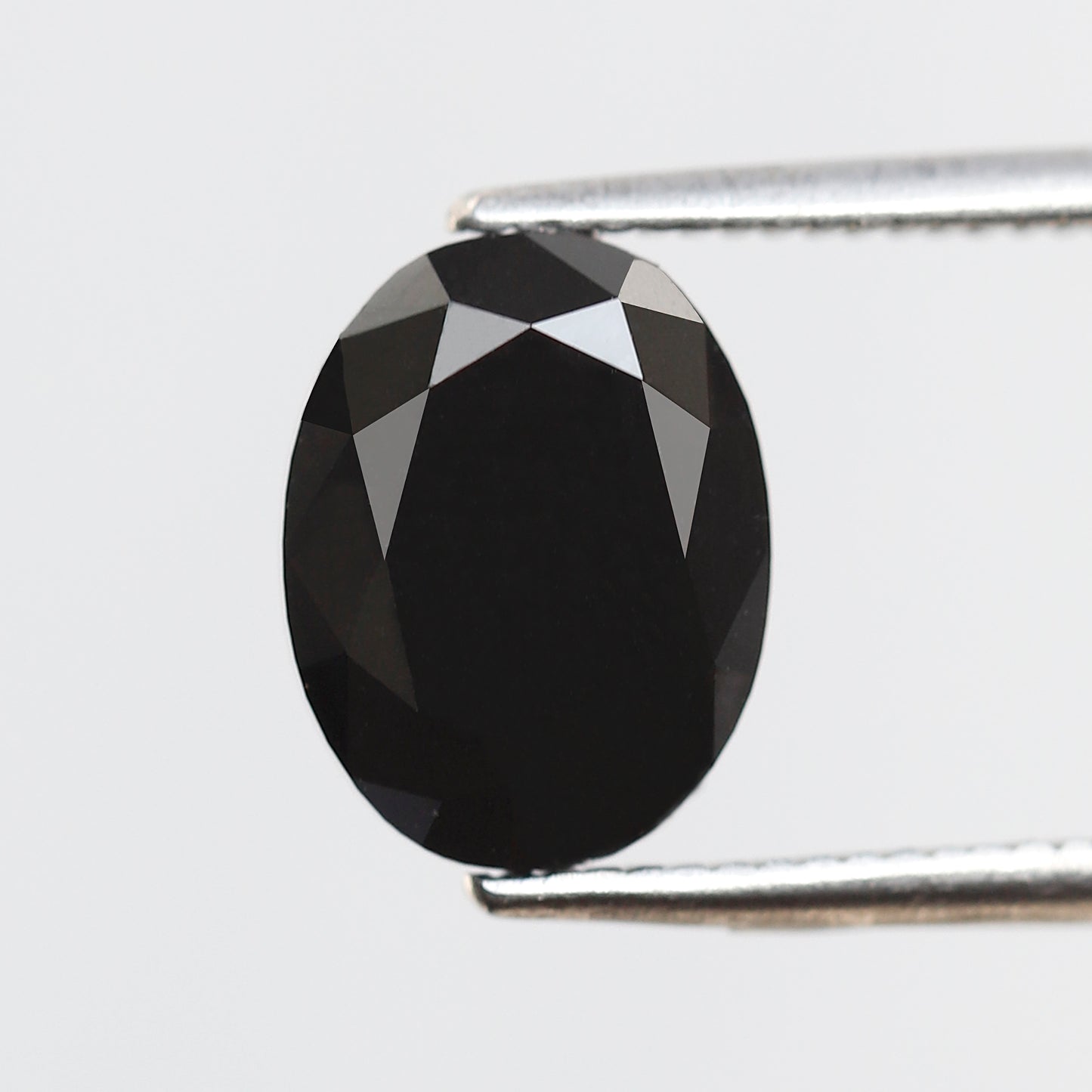 Oval Cut 2.22 Ct Black Diamond, Natural Treated Loose Diamond, 9.40 x 7.60 mm Stone for Custom Ring