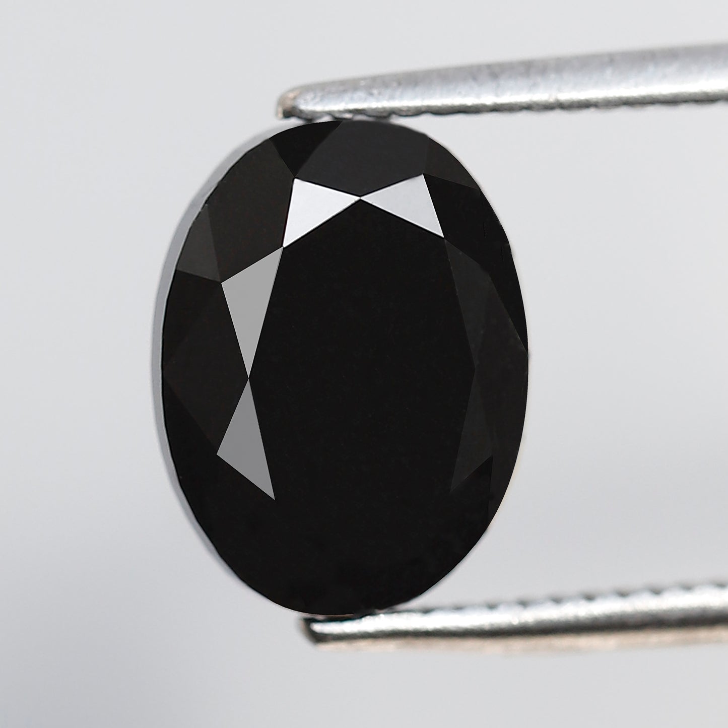 Oval Cut 2.22 Ct Black Diamond, Natural Treated Loose Diamond, 9.40 x 7.60 mm Stone for Custom Ring
