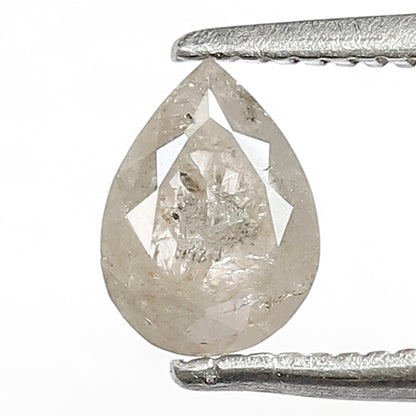 0.63 CT Pear shape Grey Color Natural loose 6 MM salt and pepper Diamond
