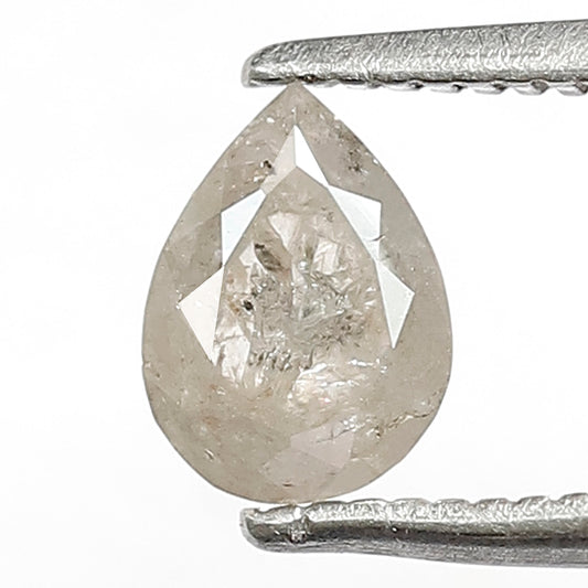 0.63 CT Pear shape Grey Color Natural loose 6 MM salt and pepper Diamond