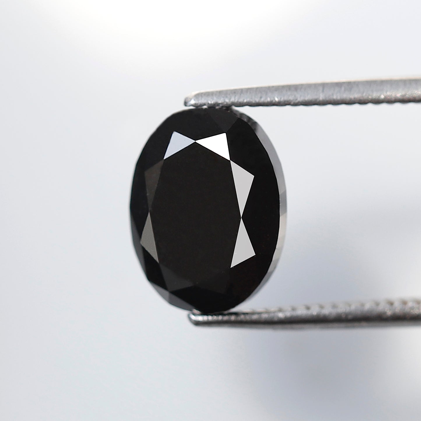Oval Cut 2.22 Ct Black Diamond, Natural Treated Loose Diamond, 9.40 x 7.60 mm Stone for Custom Ring