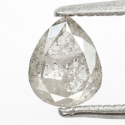 0.55 CT Pear shape Natural loose Grey Color 6 MM salt and pepper Diamond