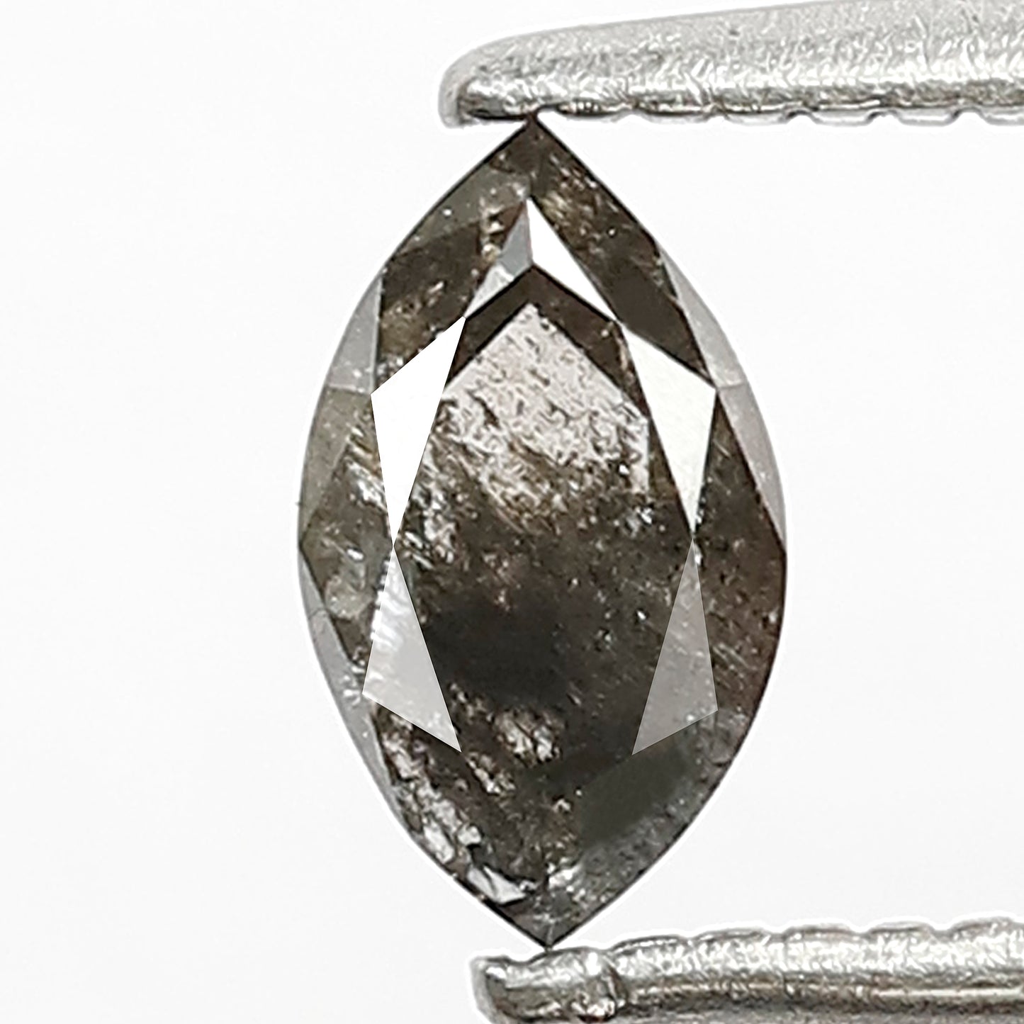 0.41 CT Marquise shape Grey Black color Natural loose 6.30 MM salt and pepper Diamond