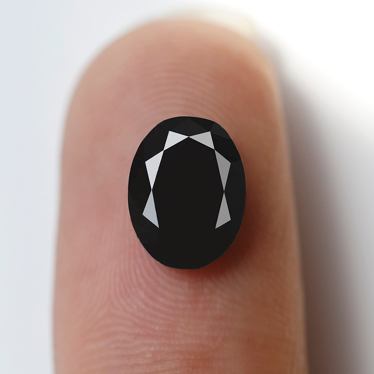 Oval Cut 2.22 Ct Black Diamond, Natural Treated Loose Diamond, 9.40 x 7.60 mm Stone for Custom Ring