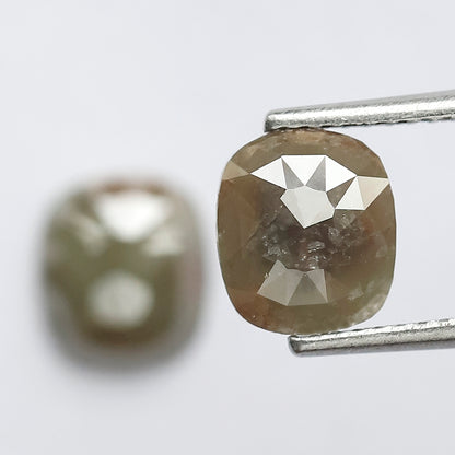 2.30 CT Twin Pair of Perfect Cut Fully Polished Flat Back Splendid Greenish Grey Oval Shape Salt and Pepper Diamond Ideal For Making Earring