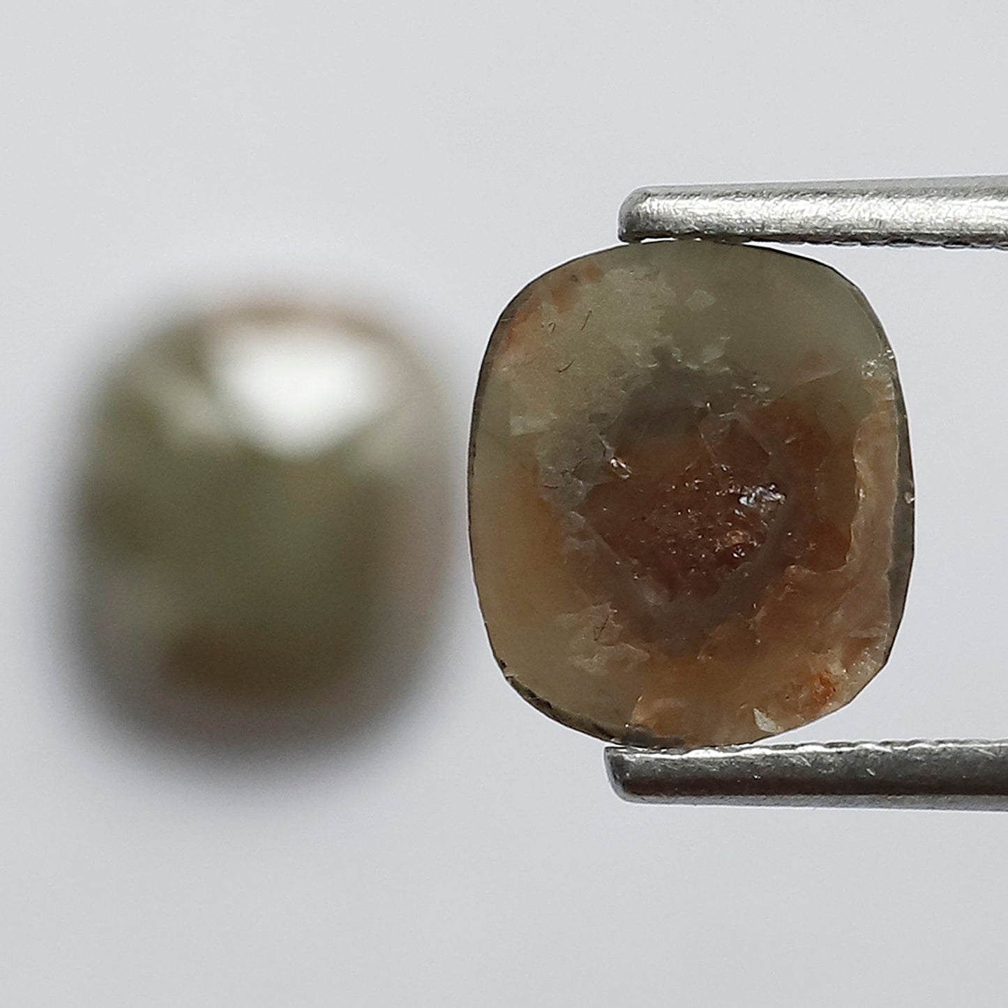 2.30 CT Twin Pair of Perfect Cut Fully Polished Flat Back Splendid Greenish Grey Oval Shape Salt and Pepper Diamond Ideal For Making Earring