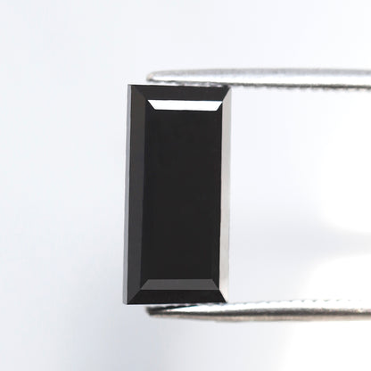 Baguette Cut 3.11 Ct Black Diamond, Natural Treated Loose Diamond, 12 x 6 mm for Wedding Band