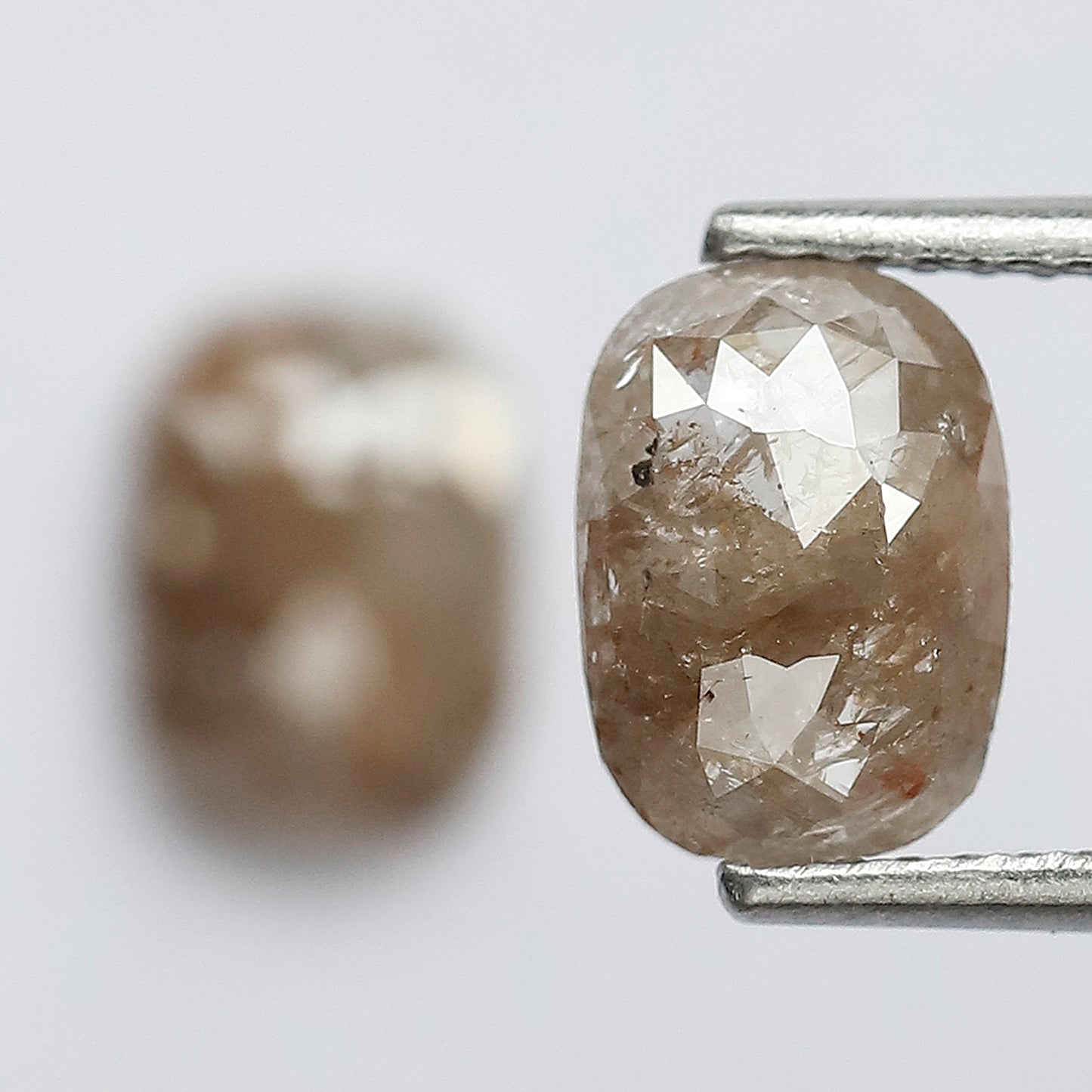 8 MM Twin Pair Of Splendid Fancy Reddish Brown color 2.33 CT Oval Shape Loose Earth Mined Natural Rustic Diamond