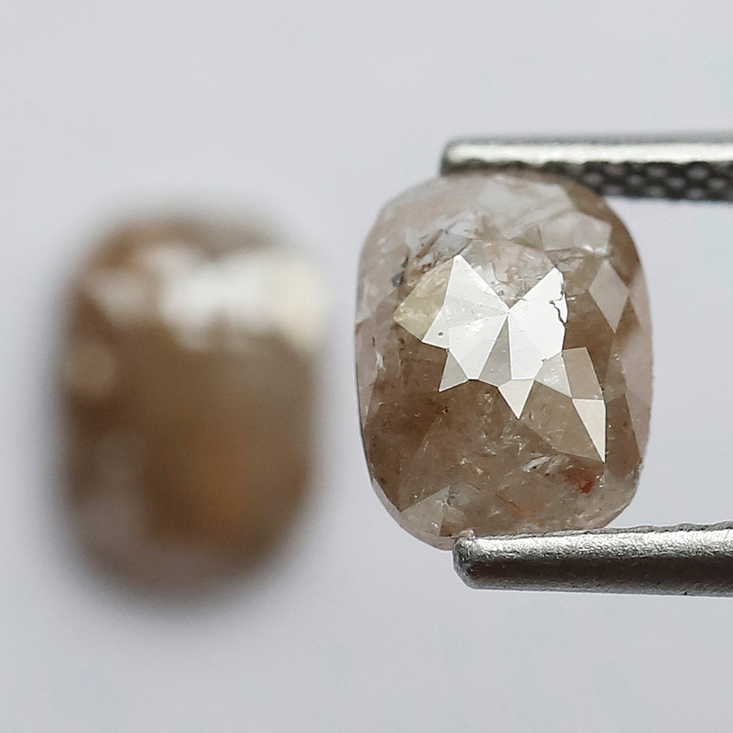 8 MM Twin Pair Of Splendid Fancy Reddish Brown color 2.33 CT Oval Shape Loose Earth Mined Natural Rustic Diamond