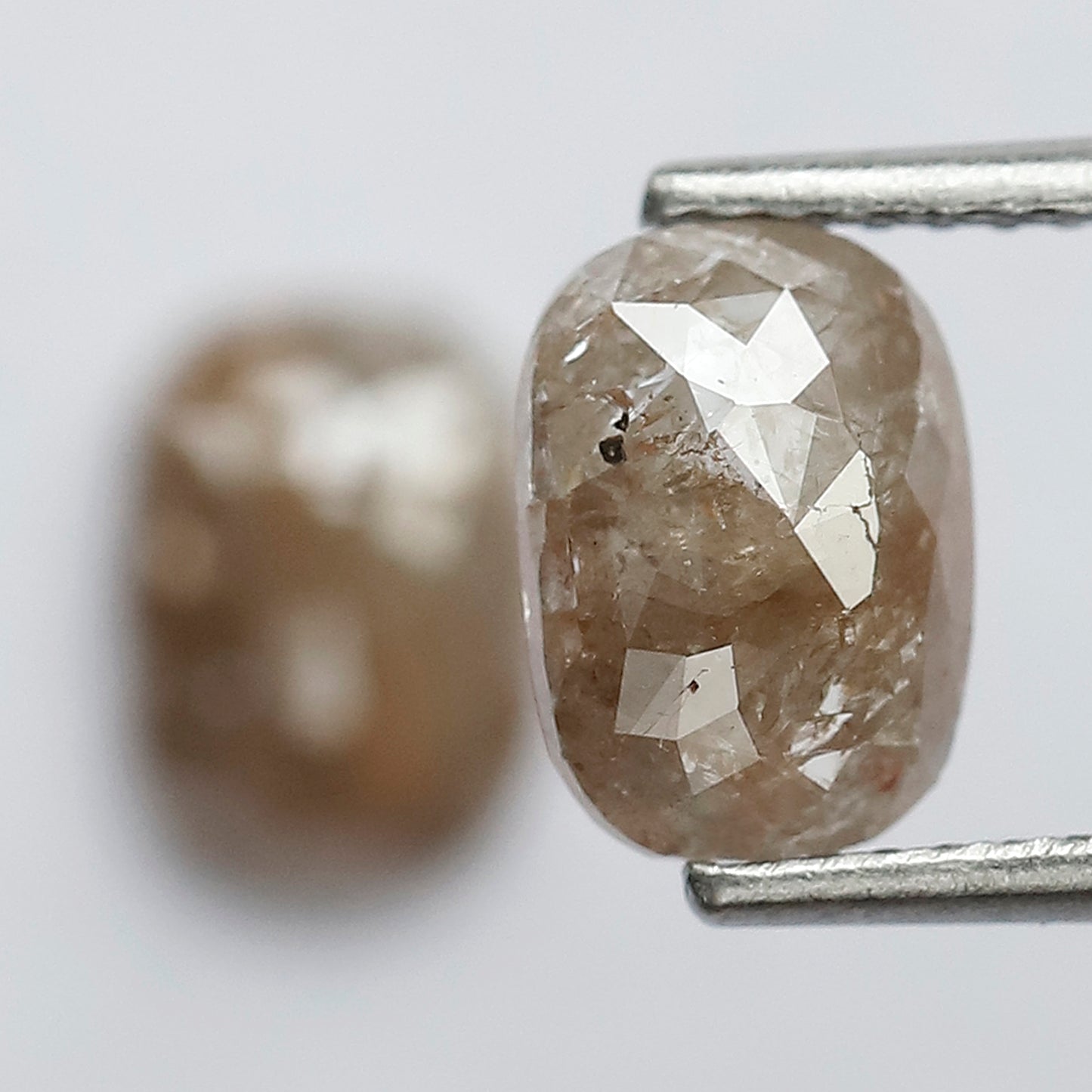 8 MM Twin Pair Of Splendid Fancy Reddish Brown color 2.33 CT Oval Shape Loose Earth Mined Natural Rustic Diamond