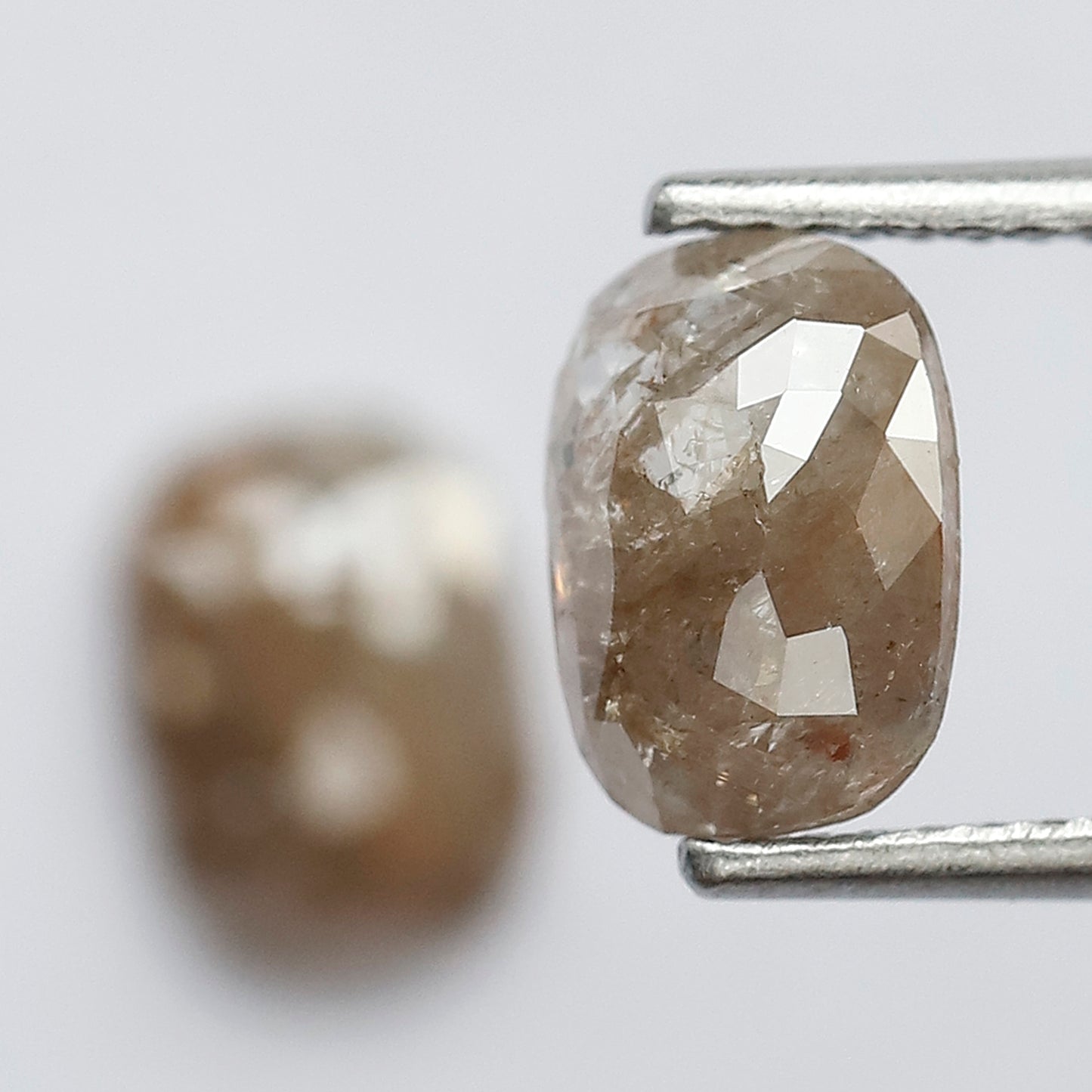 8 MM Twin Pair Of Splendid Fancy Reddish Brown color 2.33 CT Oval Shape Loose Earth Mined Natural Rustic Diamond