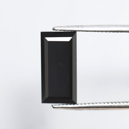 Baguette Cut 3.11 Ct Black Diamond, Natural Treated Loose Diamond, 12 x 6 mm for Wedding Band