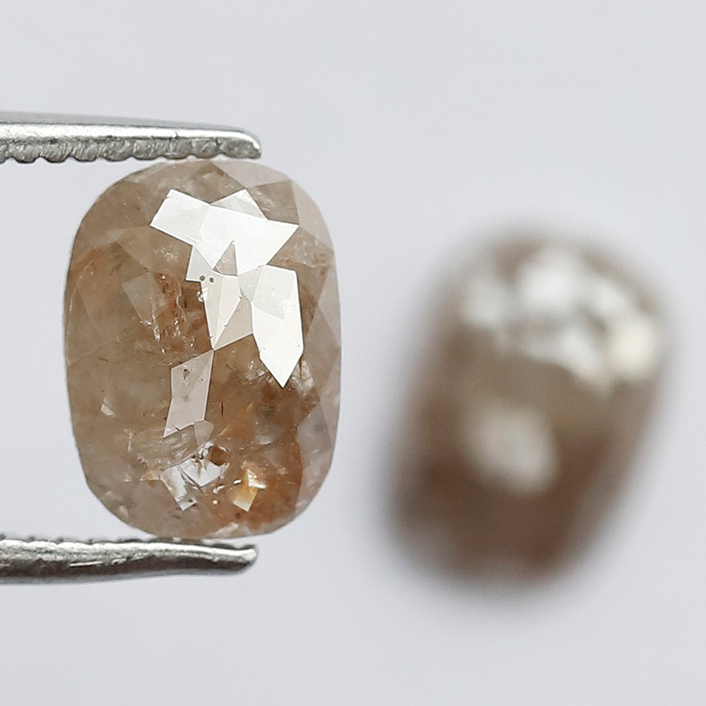 8 MM Twin Pair Of Splendid Fancy Reddish Brown color 2.33 CT Oval Shape Loose Earth Mined Natural Rustic Diamond