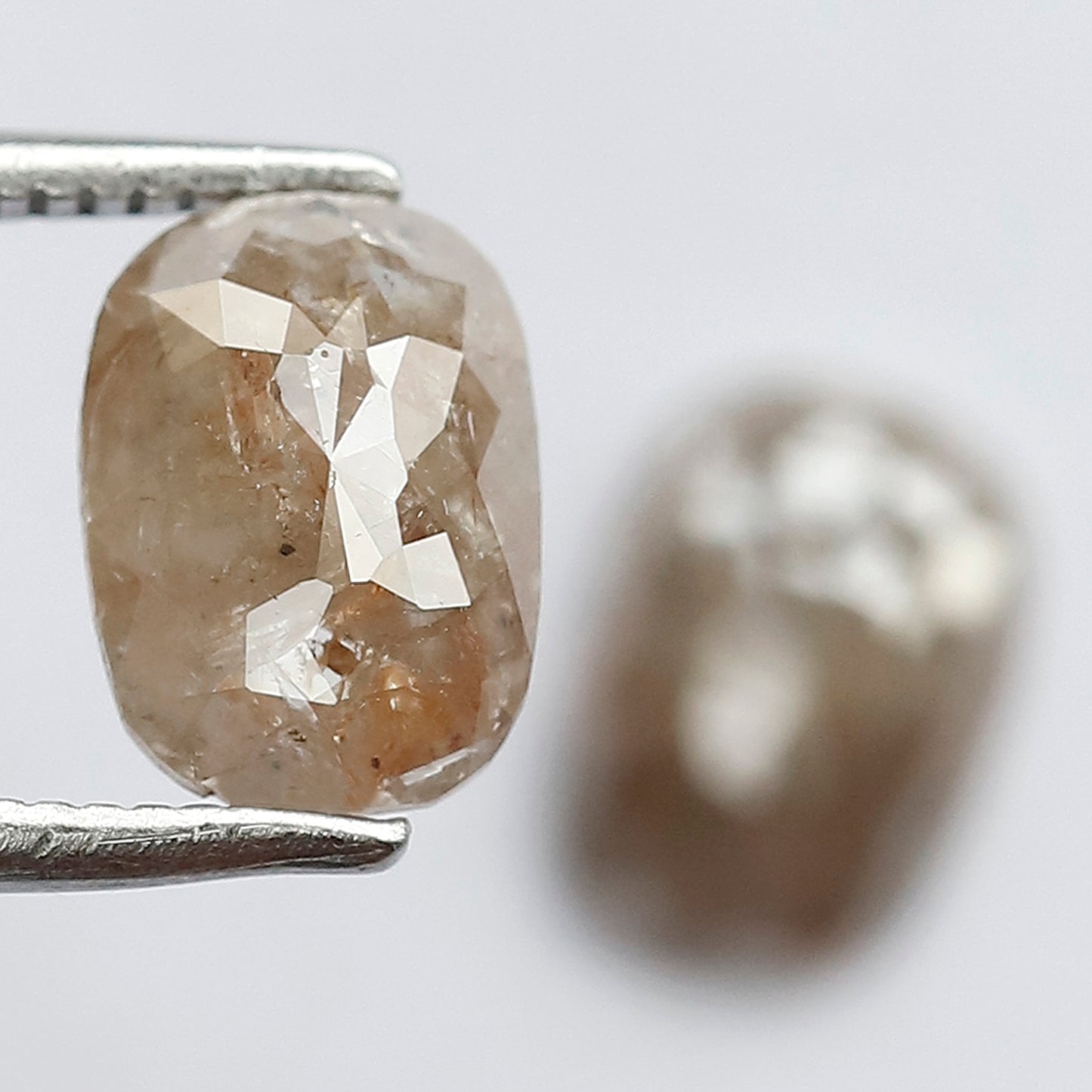 8 MM Twin Pair Of Splendid Fancy Reddish Brown color 2.33 CT Oval Shape Loose Earth Mined Natural Rustic Diamond