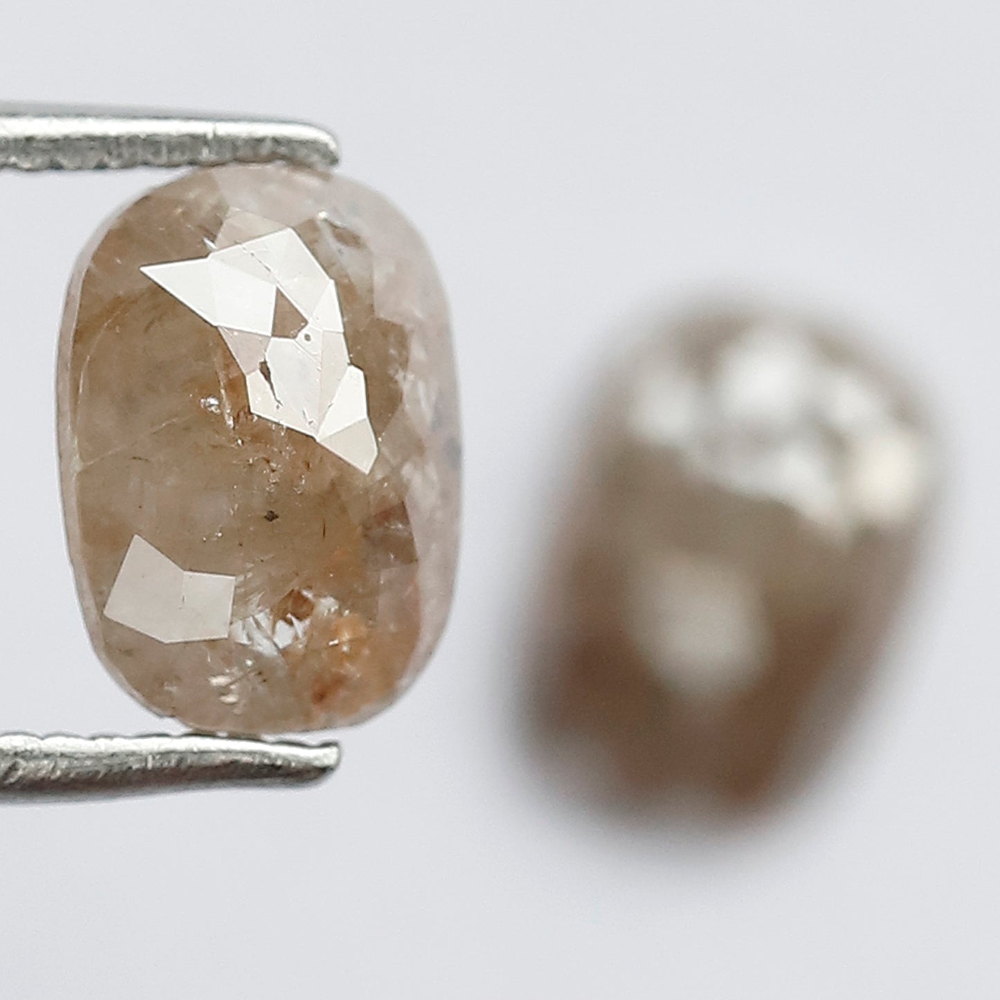 8 MM Twin Pair Of Splendid Fancy Reddish Brown color 2.33 CT Oval Shape Loose Earth Mined Natural Rustic Diamond