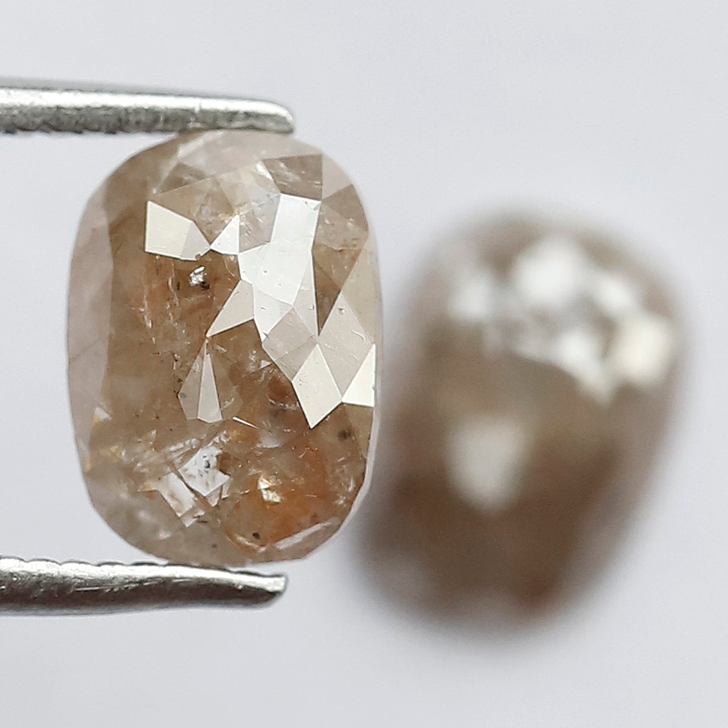 8 MM Twin Pair Of Splendid Fancy Reddish Brown color 2.33 CT Oval Shape Loose Earth Mined Natural Rustic Diamond