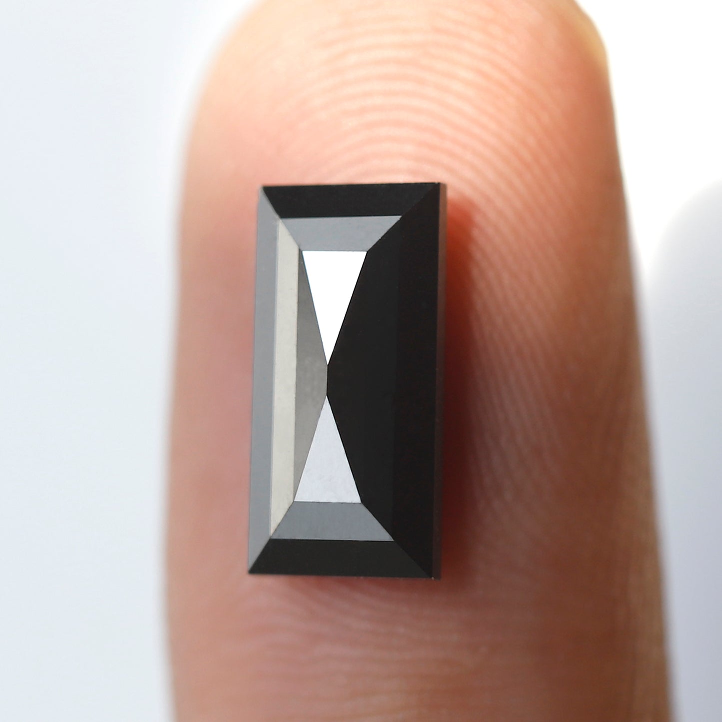 Baguette Cut 3.11 Ct Black Diamond, Natural Treated Loose Diamond, 12 x 6 mm for Wedding Band
