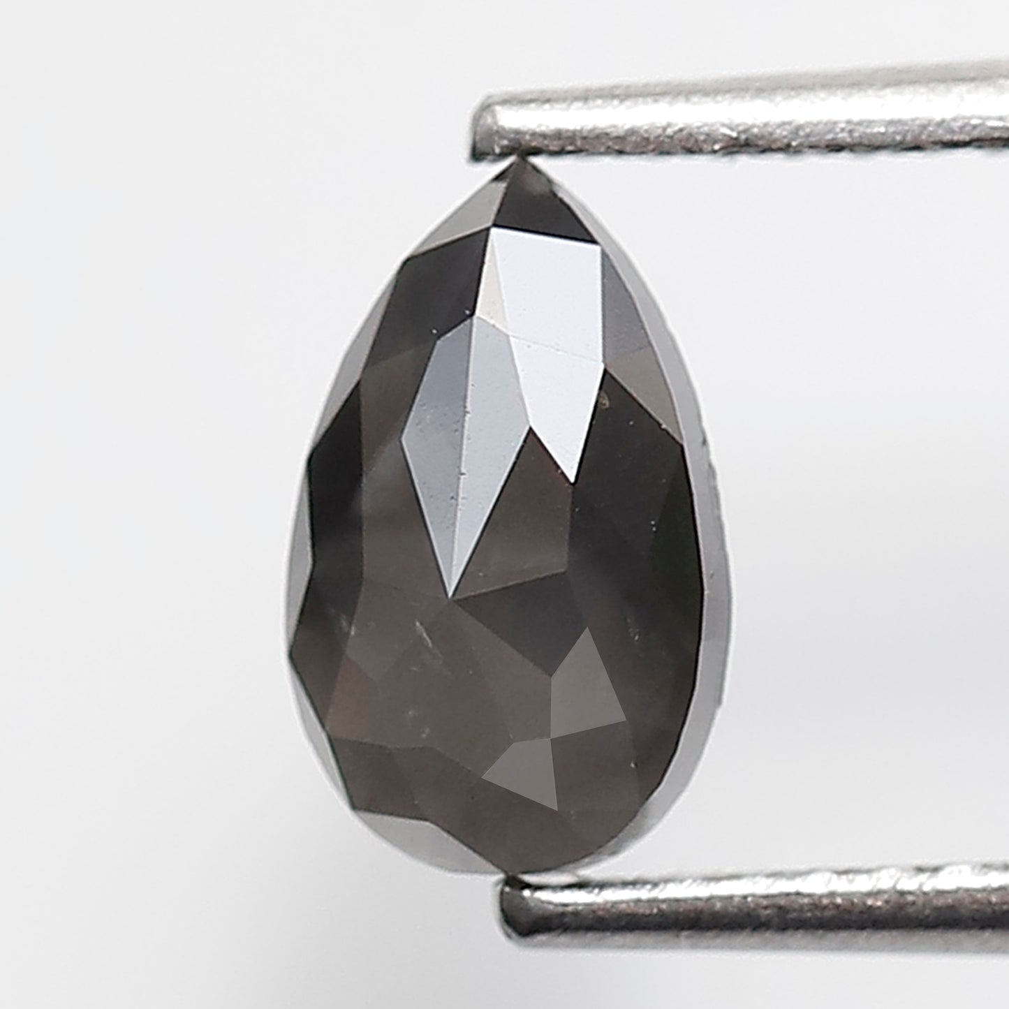 1.19 Ct Pear Shape Natural Loose Diamond 8 MM Grey Black Color Salt and Pepper Diamond